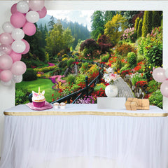 Lofaris Elegant Black and Gold 50th Birthday Backdrop with Balloons, Sparkling Glitter Background for Adult Party Decor Props