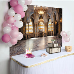 Lofaris Grand Hall Classical Architecture Photography Backdrop with Ornate Arches, Elegant Studio Background for Professional Portraits