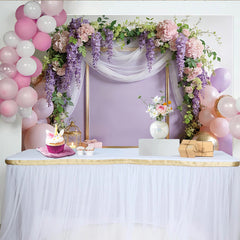 Lofaris Elegant Floral Photography Backdrop with Wisteria and Hydrangeas, Luxurious Studio Background for Party Decor and Photoshoots