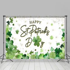 Lofaris Green Clover Gold Twinkling St Patricks Day Backdrop