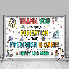 Lofaris Colorful Precision Care Thank You Lab Week Backdrop