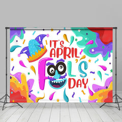 Lofaris Colorful Slime Crown Happy April Fools Day Backdrop