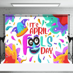 Lofaris Colorful Slime Crown Happy April Fools Day Backdrop