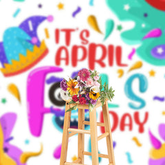 Lofaris Colorful Slime Crown Happy April Fools Day Backdrop