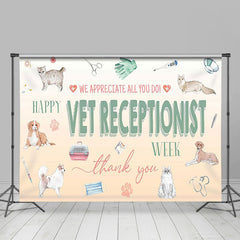 Lofaris Various Pets Thank You Vet Receptionist Backdrop