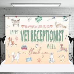 Lofaris Various Pets Thank You Vet Receptionist Backdrop