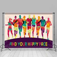 Lofaris Color Marathon Athlete Fine Your Happy Pace Backdrop