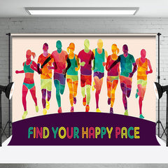 Lofaris Color Marathon Athlete Fine Your Happy Pace Backdrop