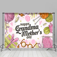 Lofaris Color Knitting Yarn Happy Grandma Mothers Day Backdrop