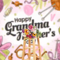 Lofaris Color Knitting Yarn Happy Grandma Mothers Day Backdrop