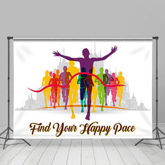 Lofaris Color Athlete Fine Your Happy Pace Marathon Backdrop