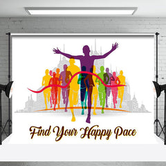 Lofaris Color Athlete Fine Your Happy Pace Marathon Backdrop