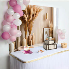 Lofaris Modern Boho Corner Backdrop, Ceramic Pots and Pampa Grass for Lifestyle Studio