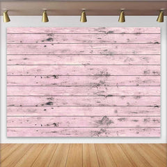 Lofaris Light Pink Weathered Wood Planks Backdrop, Rustic Pastel Timber Photography Background