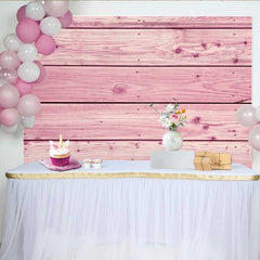 Lofaris Rose Pink Wood Boards Backdrop, Vibrant Timber Texture with Screw Details Photography Background