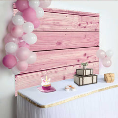 Lofaris Rose Pink Wood Boards Backdrop, Vibrant Timber Texture with Screw Details Photography Background