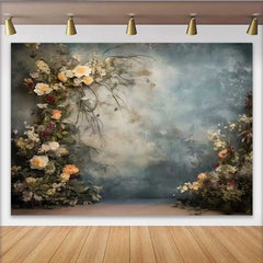 Lofaris Fine Art Hazy Floral Oil Painting Backdrop, Impressionist Climbing Roses Studio Background