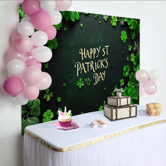 Lofaris St. Patrick's Day Backdrop, Happy St. Patrick's Day Text on Dark Stone