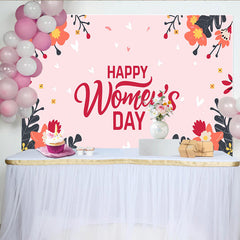 Lofaris International Womens Day Floral Backdrop, Hand Drawn Botanical Party Decor, Celebrate Women Celebration Background