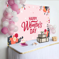 Lofaris International Womens Day Floral Backdrop, Hand Drawn Botanical Party Decor, Celebrate Women Celebration Background