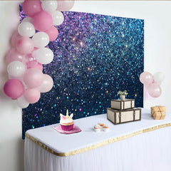 Lofaris Cosmic Glitter Bokeh Backdrop, Blue and Purple Sparkle Photography Background