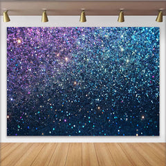 Lofaris Cosmic Glitter Bokeh Backdrop, Blue and Purple Sparkle Photography Background
