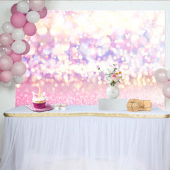 Lofaris Pink Bokeh Sparkle Backdrop, Lavender Glitter Light Circles Photography Background