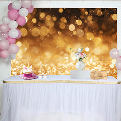 Lofaris Golden Light Bokeh Backdrop, Warm Festive Sparkle Photography Background