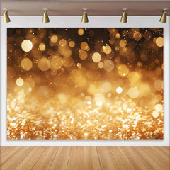 Lofaris Golden Light Bokeh Backdrop, Warm Festive Sparkle Photography Background