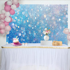 Lofaris Blue Silver Glitter Backdrop, Sparkling Bokeh Winter Photography Background