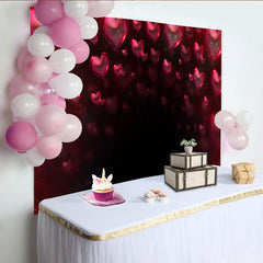 Lofaris Glowing Heart Arc Backdrop, Valentine's Day Luxury Photography Background