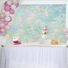 Lofaris Blue Teal Fine Art Backdrop, Abstract Painted Canvas Photography Background