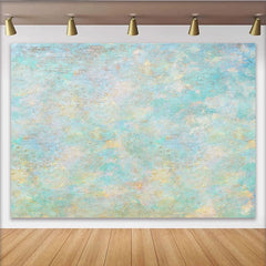 Lofaris Blue Teal Fine Art Backdrop, Abstract Painted Canvas Photography Background