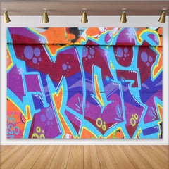 Lofaris Graffiti Wall Backdrop, Colorful Street Art Hip Hop Photography Background