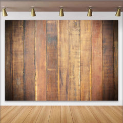 Lofaris Rustic Brown Wood Planks Photography Backdrop, Vintage Wooden Board Texture Background for Portrait Studio