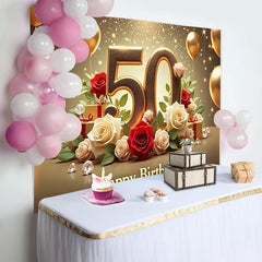 Lofaris Pastel Rainbow Balloon Arch Birthday Backdrop, Colorful Butterflies and White Daisies Background, Girls Party