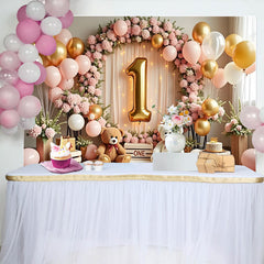 Lofaris Wild One Safari Balloon Garland Birthday Backdrop, Jungle Animal and Forest Leaves Background for Boys