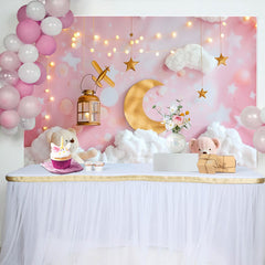 Lofaris Elegant Pink and Purple Rose Cake Smash Backdrop, Balloon Garland and Wood Panel Background, Girls Birthday