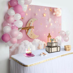 Lofaris Space Adventure Happy Birthday Cake Smash Backdrop, Rocket and Planets Background for Boys First Birthday