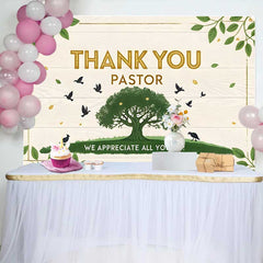 Lofaris Tree of Life Thank You Pastor Appreciation Backdrop, Church Event Party Decorations, Photography Background