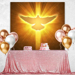 Lofaris Holy Spirit Dove Backdrop, Golden Radiance and Divine Light for Easter Celebration