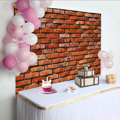Lofaris Realistischer roter Ziegelwand-Hintergrund, für Partys und Fotoshootings, robuste und vielseitige Fotokulisse
