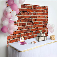 Lofaris Rote Ziegelwand Mauer Textur Rustikaler Hintergrund, für Fotostudio und Partys, professionelle Fotografie