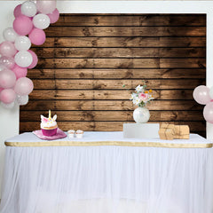 Lofaris Rustikaler brauner Holzbretter-Partyhintergrund, Vintage-Holzwand für Fotoshootings, Feiern und Events