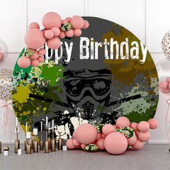 Lofaris Camouflage Special Forces Round Birthday Backdrop