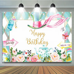 Lofaris Wonderland Floral Princess Birthday Party Backdrop