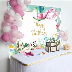 Lofaris Wonderland Floral Princess Birthday Party Backdrop