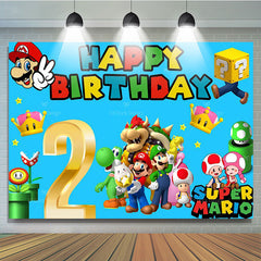 Lofaris Super Bro 2nd Boy Birthday Party Backdrop