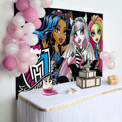 Lofaris MonsterS High Girls Birthday Party Backdrop
