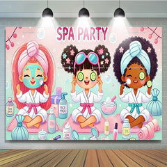 Lofaris Pink Lady Spa Party Backdrop For Birthday
